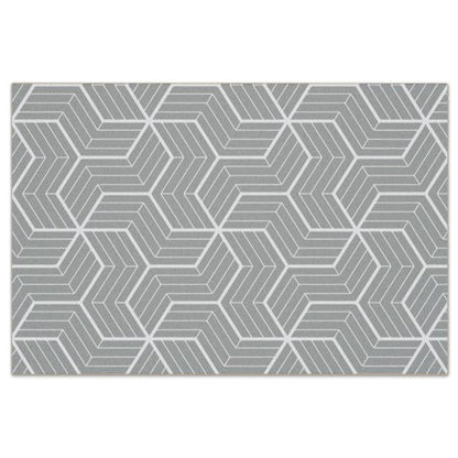 Absorbent Kitchen Counter Mat Fast-Drying Cuttable Coffee Mat Geometric Design for Kitchen Bathroom Pet Feeding Area(Hexagon Grid,Gray)
