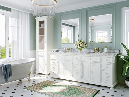 Frameless Bathroom Mirror, 30"x36" Beveled Wall Mirror | Frameless Mirror over sink, Living Room, Bedroom, Vanity, Entryway, Fireplace, Hangs Horizontally or Vertically - size: 36"L x 30"W