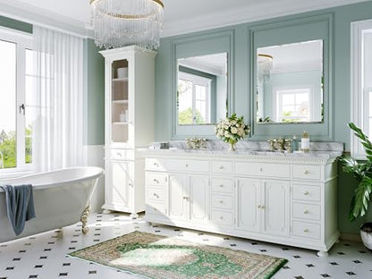 Frameless Bathroom Mirror, 30"x36" Beveled Wall Mirror | Frameless Mirror over sink, Living Room, Bedroom, Vanity, Entryway, Fireplace, Hangs Horizontally or Vertically - size: 36"L x 30"W
