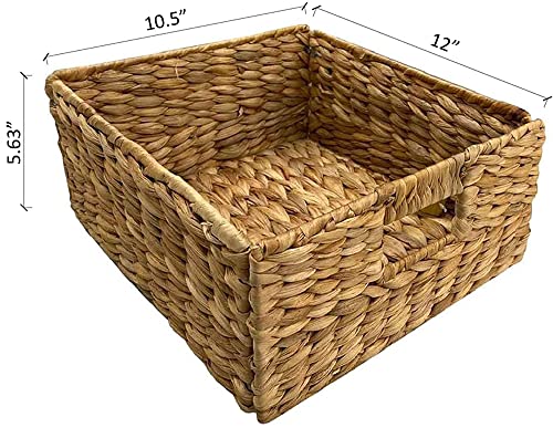 3 Tier X-Side End Storage Cabinet, Walnut | 3 Wicker Baskets - color: Walnut, size: 14"D x 14"W x 25"H (3 Drawers)