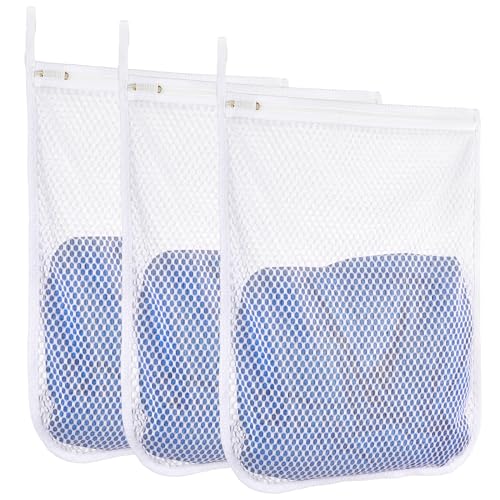 3 pcs Durable Honeycomb Mesh Laundry Bags for Delicates 12" x 15" (3 Medium) - size: 3 Medium