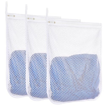 3 pcs Durable Honeycomb Mesh Laundry Bags for Delicates 12" x 15" (3 Medium) - size: 3 Medium