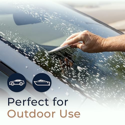 Zadro Silicone Squeegee with Hanging Hook Water Blade for Cleaning Kitchen Countertops Sink Bathroom Shower Mirrors Glass Car Windows Wiper Scraper Flexible Waterblade Cleaner Tool (2, White/Gray)