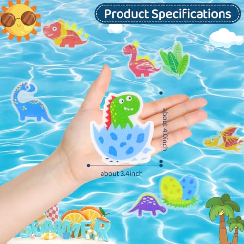30 PCS Non Slip Bathtub Stickers for Kids, Cute Anti-Slip Shower Treads with Premium Scraper, Waterproof Safety Appliques for Bathroom Tub, Shower Floor, Stairs (Dinosaur) - color: Dinosaur