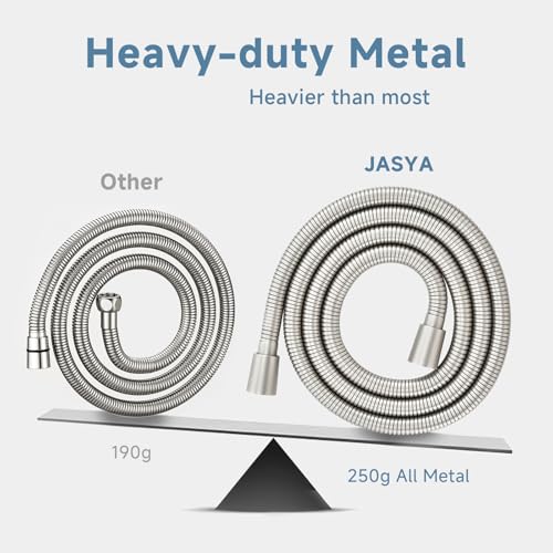 69 Inches Brushed Nickel Shower Hose Extra Long 304 Stainless Steel | High Pressure Handheld Shower Head Hose with Brass Insert and Nut,Flexible Rv Shower Hoses Replacement For Cleaning Pet - color: Brushed Nickel, size: 69 Inches