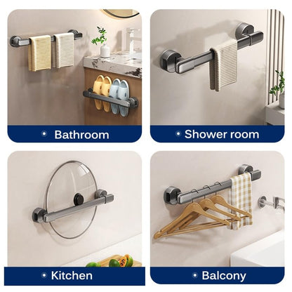 Removable Suction Cup Grab Bar for Shower - Strong Hold Bathroom Grab Bar - for Showers, Windows, Cabinets & Wardrobes - Multifunctional Towel Bar(0.68ft) - size: 0.68ft