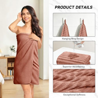 Extra Large Bath Towel Set 10 Piece, XL Bath Towels 35"x67" Oversized Bath Sheets, 280 GSM Microfiber Quick Dry Absorbent Towels, 5 Bath Sheets & 5 Hand Towels (Terracotta) - color: Terracotta, size: Bath towel 35" x 67"+hand towel 30"x13"