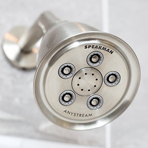 Speakman, Brushed Nickel S-2005-HB-BN Hotel Anystream High Pressure Shower Head-2.5 GPM Adjustable Replacement Bathroom Showerhead - color: Brushed Nickel, size: 2.5 GPM