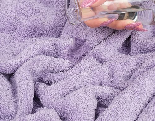 American Soft Linen 100% Cotton Luxury Turkish Towels, 4 PC Hand Towel Set | Soft Absorbent Quick Dry OEKO Tex Standard 100 Certificated Durable Machine Washable Premium Hotel Quality - color: Lilac, size: 16"x28"