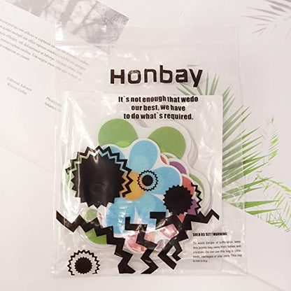 Honbay 10PCS Colorful Adhesive Decals Non Slip Bathtub Stickers for Slippery Surfaces