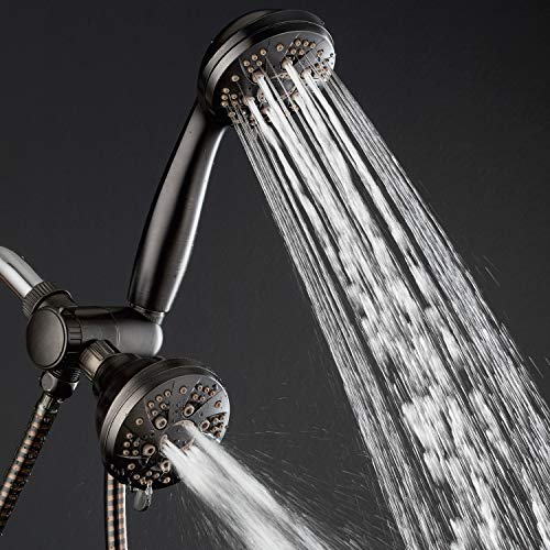 AquaDance Oil Rubbed Bronze High Pressure 3-Way 48-Setting Rain/Handheld Shower Head Combo – Angle Adjustable, Anti-Clog Jets, Tool-Free Installation-USA Standard Certified/Top U.S. Brand | Enjoy Two 6-Setting Rain & Hand Showerheads Separately or Togethe