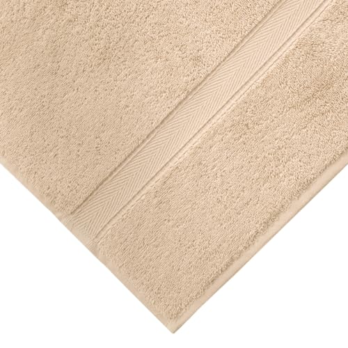 Supreme Terry 2-Piece Bath Towel Set, Hotel & Spa Quality, Plush and Absorbent 100% Turkish Cotton Towels, Quick Dry-Beige - color: Beige, size: Bath Towel Set