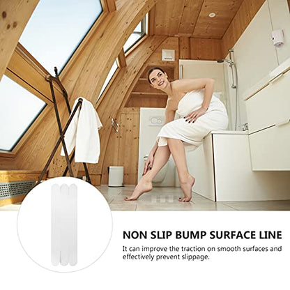 SOLUSTRE 12pcs Non Slip Tape Shower Decor Grip Tape for Bathroom Shower Mats Bath Safety Strips Adhesive Bath Treads Bathtub Stickers - size: 12 pcs