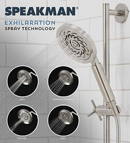 Speakman S-5001-MB-E15 Kubos Exhilaration High Pressure Fixed Shower Head, 1.5 GPM, Matte Black