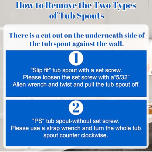 6 Sets Tub Spout Diverter Repair Kit, Shower Diverter Repair Kit | Tub Spout with Diverters Tubs Spouts Replacement Repairs Parts for Bathroom Bathtub Faucet Universal Valve Replacements Kits