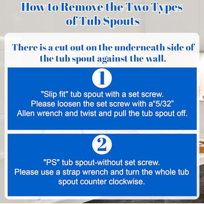 6 Sets Tub Spout Diverter Repair Kit, Shower Diverter Repair Kit | Tub Spout with Diverters Tubs Spouts Replacement Repairs Parts for Bathroom Bathtub Faucet Universal Valve Replacements Kits