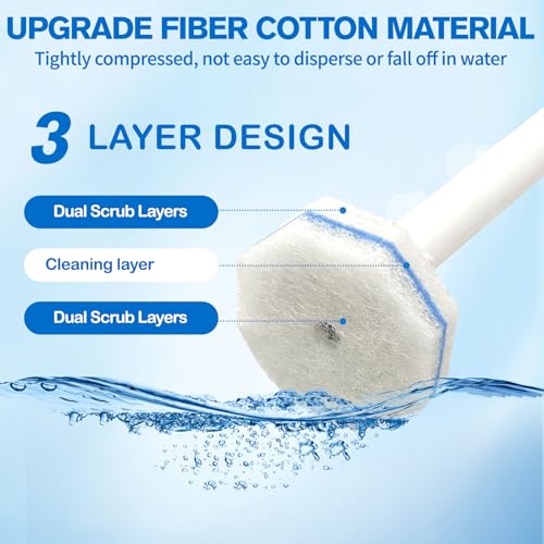 Disposable Toilet Brush and Holder Set, 40 Pre-Filled Refills | 5X Powerful No-Shed Pads, 360° Deep Toilet Bowl Clean, Toilet Bowl Cleaner with Storage Caddy & Adhesive Hooks - size: Toilet Brush Set + 40 Refill Heads