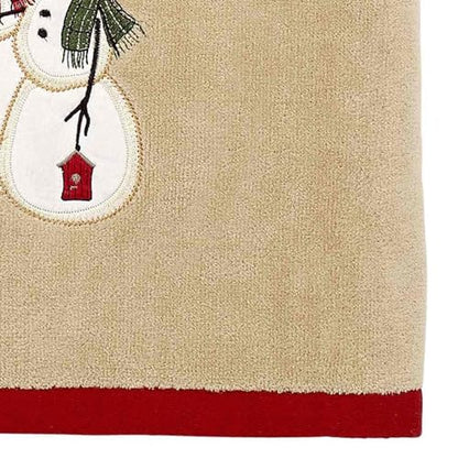 Avanti Linens - Bath Towels, Soft & Absorbent, Embroidered, Christmas Decorations, Set of 2 (Snowmen Gathering Collection) - size: 2pc Bath Towels