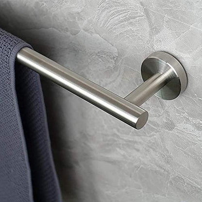 NearMoon Bath Towel Bar, Thicken Stainless Steel Shower Towel Rack Holder Wall Mounted for Bathroom, 20-lnch Overall Length-17-lnch Usable Hanging Space (1 Pack, Brushed Nickel) - color: Brushed Nickel, size: 20 Inch
