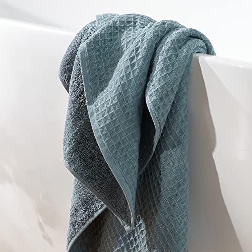 UCHINO Waffle Twist Cotton Hand Towel Absorbent Quick Dry 20x30 Green, 1 Pc - color: Eucalyptus, size: Hand Towel