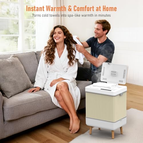 Towel Warmer for Bathroom, Home Spa & Outdoor, 35L Large Foldable Hot Towel Warmer Bucket, Fast Heating Towel Dryer & Heater, ETL Certified, House Warming Gifts New Home, Parents & Baby