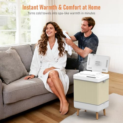 Towel Warmer for Bathroom, Home Spa & Outdoor, 35L Large Foldable Hot Towel Warmer Bucket, Fast Heating Towel Dryer & Heater, ETL Certified, House Warming Gifts New Home, Parents & Baby