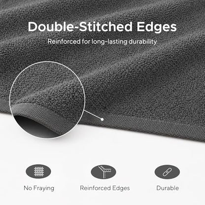 Veteran Textile LLC - 6 Pieces-100% Turkish Cotton - Luxury Towel Set for Bathroom & Kitchen, 2 Bath Towels, 2 Hand Towels & 2 WashCloths (Valued $79.99) (Graphite - color: Graphite