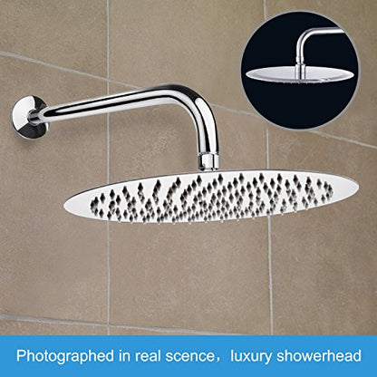NearMoon Rain Shower Head, Ultra-Thin Design-Pressure Boosting, Awesome Some Experience, High Flow Stainless Steel Rainfall Head (12 Inch, Chrome Finish) - color: Chrome Finish, size: 12 Inch