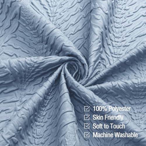 36x72 Small Stall Shower Curtain, Ombre Fog Blue Embossed Half Bath Curtain - color: Ombrefogblue, size: 36"W x 72"L (Pack of 1)