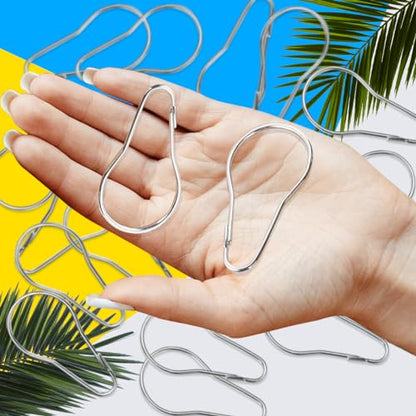 400 PCS Metal Shower Curtain Rings Hooks Bulk Rust Proof Hanging Shower Curtain Hooks Practical Stainless Curtains Ring for Home Bathroom Kitchen Rods Application, Silver - color: 400pcs Silver