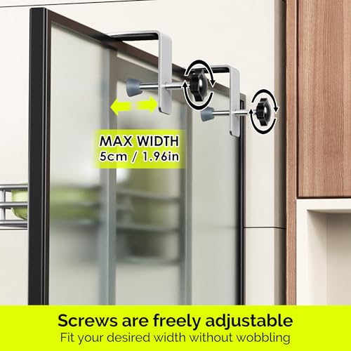 Orimade Shower Caddy Adjustable Height 4 Tier Silver,Bathroom Hanging Over the Door Organizer Shelf Rustproof with 4 Hooks,Shower Basket with Soap Holder and Suction Cup - color: Silver Grey-4T