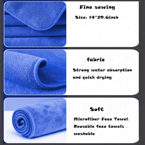 8 Pack Hand Towel for Bathroom Microfiber Towel with Loop Quick Dry Christmas Decorations Small Hand Towels for Kitchen Hotel 14 x29.6inch (Khaki)