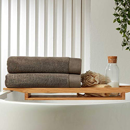 Christy Luxe 6 Piece Towel Set | Soot Brown | Luxe Heavyweight 100% Turkish Cotton | Ultra Soft | Super Absorbent | 730GSM | 2 Bath Towels 2 Hand Towel 2 Face Cloths - color: Soot, size: 2 Bath, 2 Hand and 2 Face Towels