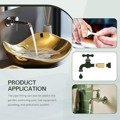 Shower Head Extension Arm, Brass G1/2 Male to Female Thread 50mm/1.97" Length Extender Pipe Fitting Nipple for Showers, Faucets, and Plumbing with PTFE Thread Seal Tape 3 Pack - size: 50mm/1.97"
