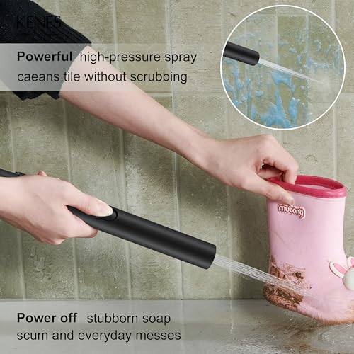 Matte Black 10 Inch All Metal Rain Shower Head with Handheld Spray | High Pressure Rainfall Shower Head wih Adjustable Extension Arm, Dual Showerhead Set with 60" Shower Hose, Square Rainfall - color: Matte Black