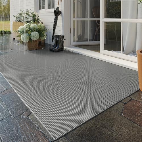 Front Door Mat Outside Entrance 24x36, Heavy Duty Non Slip, Outdoor Floor Mats Welcome Floor Doormat, Dirt Waterproof Exterior Entry Mats All Weather for Patio Entryway Kitchen Industral Bar Grey - color: Grey-c, size: 24''x36''