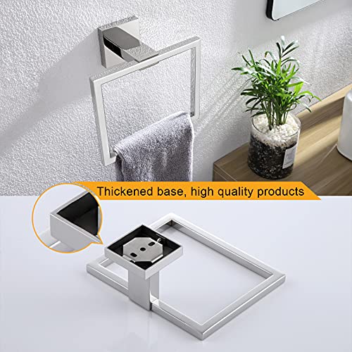 KOKOSIRI Bathroom Towel Holder Bath Towel Ring Towel Hanger Towel Rack Wall Mounted Stainless Steel Mordern Style, Polished Chrome, B3004CH - color: Polished Chrome, size: 1 Pack
