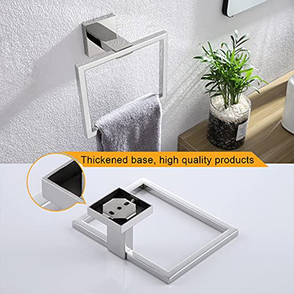 KOKOSIRI Bathroom Towel Holder Bath Towel Ring Towel Hanger Towel Rack Wall Mounted Stainless Steel Mordern Style, Polished Chrome, B3004CH - color: Polished Chrome, size: 1 Pack
