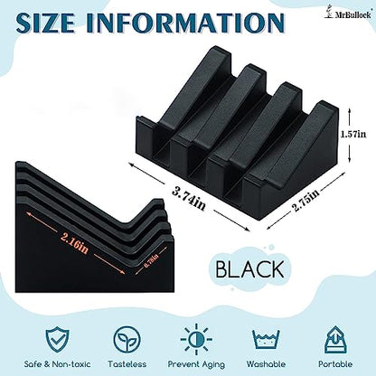 Self Draining Silicone Soap Dish Holder Waterfall Tray, 1 Pack Black - color: Black, size: 1