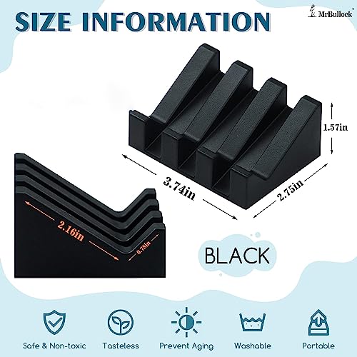 Self Draining Silicone Soap Dish Holder Waterfall Tray, 1 Pack Black - color: Black, size: 1