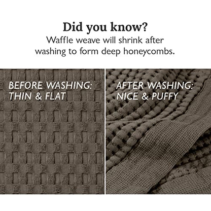 GILDEN TREE Waffle Bath Sheet Quick Dry Towel, Thin Luxury Bath Towels, 40x80 Large Bath Towels 2 Pack Bath Sheets, Modern Style (Stone) - color: Stone, size: Bath Sheet (40" x 80") 2 Pack
