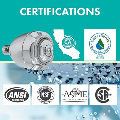 Niagara Conservation Earth Spa with Soap and Soak High Efficiency 1.5 GPM Showerhead in Chrome, N2915C-V - color: Chrome - with Soap & Soak Valve, size: 1.5 GPM