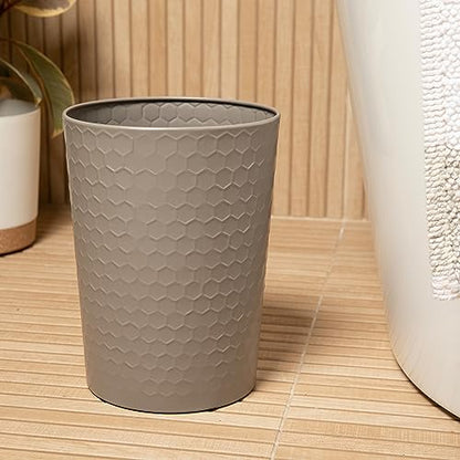 6 Piece Bathroom Accessories Set, Toothbrush Holder, Toothbrush Cup, Soap Dispenser,Bathroom Vanity Tray, Qtip Holder, Trash Can - Cement - color: Cement Effect