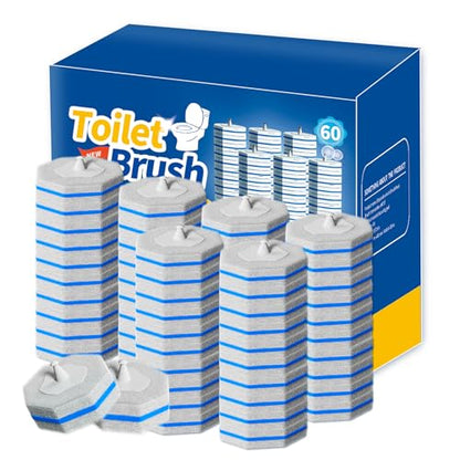 60PCS Toilet Bowl Cleaner Wand Refills Compatible with CLOROX. Disposable Toilet Brush Refills. Bathroom Cleaning. Disposable Toilet Bowl. High-Density Disposable Toilet Brush Scrubber - style: 60 refflls（Without handle）