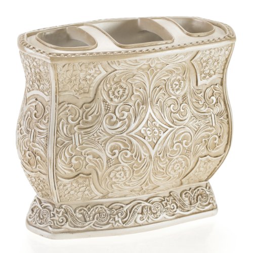 Creative Scents Victoria Beige Toothbrush and Toothpaste Holder for Bathroom - style: Toothbrush Holder