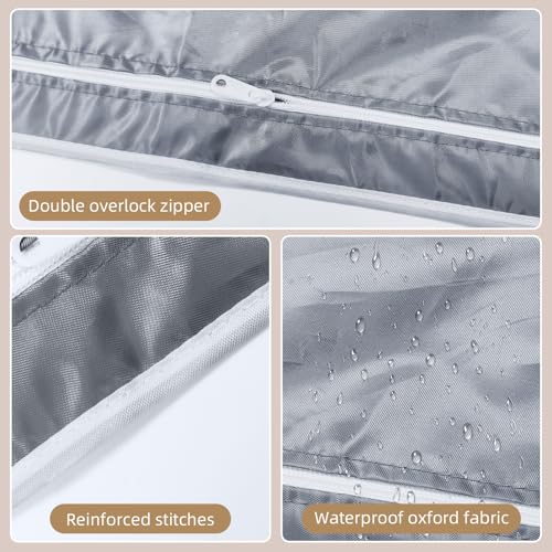 2 Pack Hanging Laundry Hamper, 31.4x19.2 in, Gray | 2 Pack Door Hanging Laundry Bags with Two Hook Styles 600D Oxford Fabric Tear Resistant for Bedroom and Bathroom - color: GRAY2