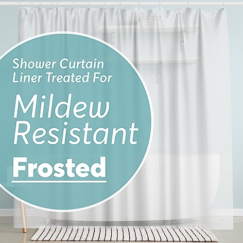 BigFoot Shower Curtain – 72 x 72 PEVA Heavy Duty Shower Curtain with Rustproof Metal Grommet and 3 Magnetic Weights – Odor Free and Compatible with Standard Showers, Frosted - color: 2b Peva Frosted Heavy Duty, size: 72"W x 72"L (Pack of 1)