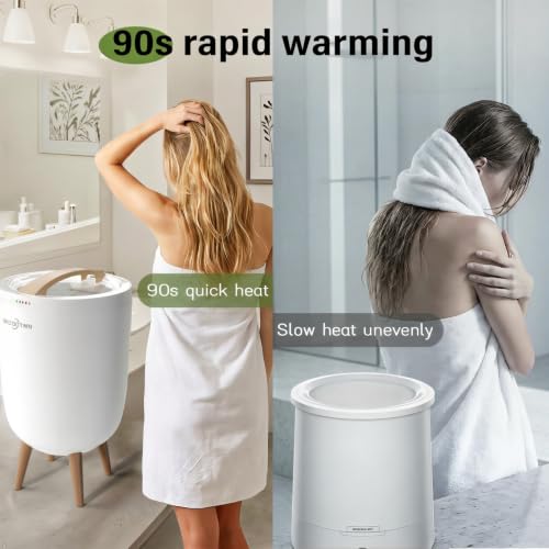 Towel Warmer Bucket for Bathroom 25L - Fits 3 Oversized Towels | Rapid Heating, Bluetooth Speaker, Timer & Mood Light