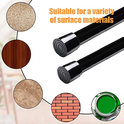 2 Pack Small Tension Rods 26 in to 39 Curtain Rods Window Rods in Extendable Width Spring Cupboard Bars for Kitchen Utensils, Closet, and Cabinet, Fit in The Spaces to Stay Up - color: Black, size: 26" to 39"-2PCS