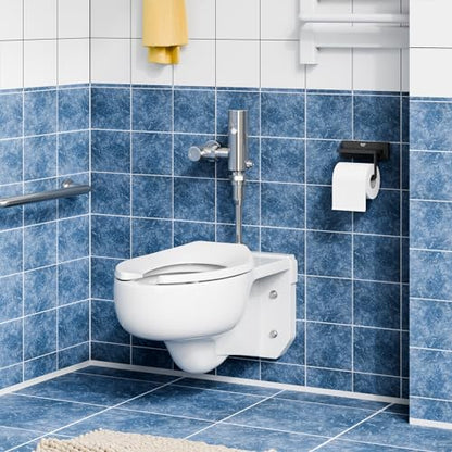 Elongated Open-Front Toilet Seat, Commercial Heavy Duty Seat Without Cover, Never Loosen Design to Reduce Call-Backs, 18.5 Inch White Public Toilet Lid for Office, Church, Hospital - color: White, Open-Front, size: Elongated (19″)